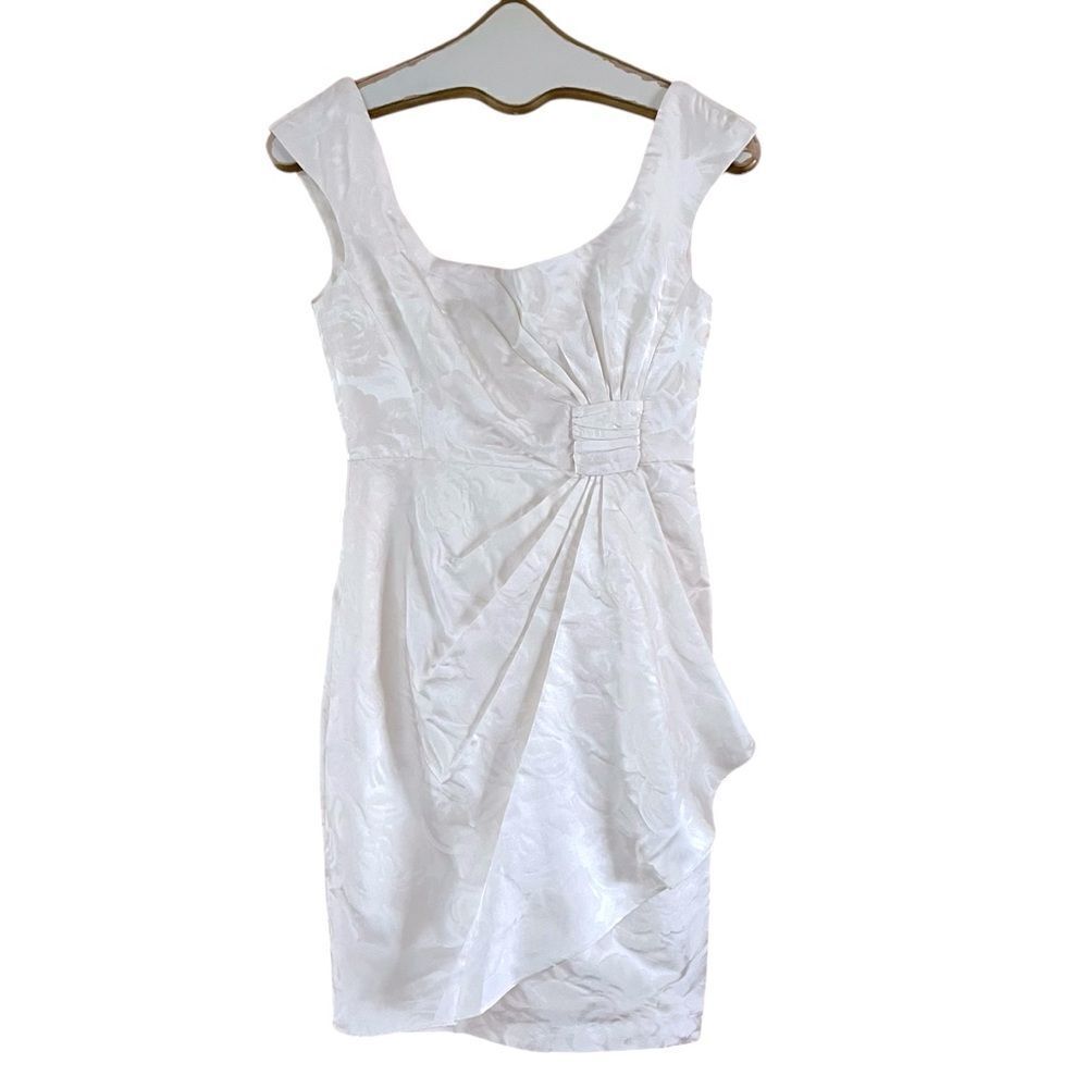 Maggy London Gathered Taffeta Sheath Dress